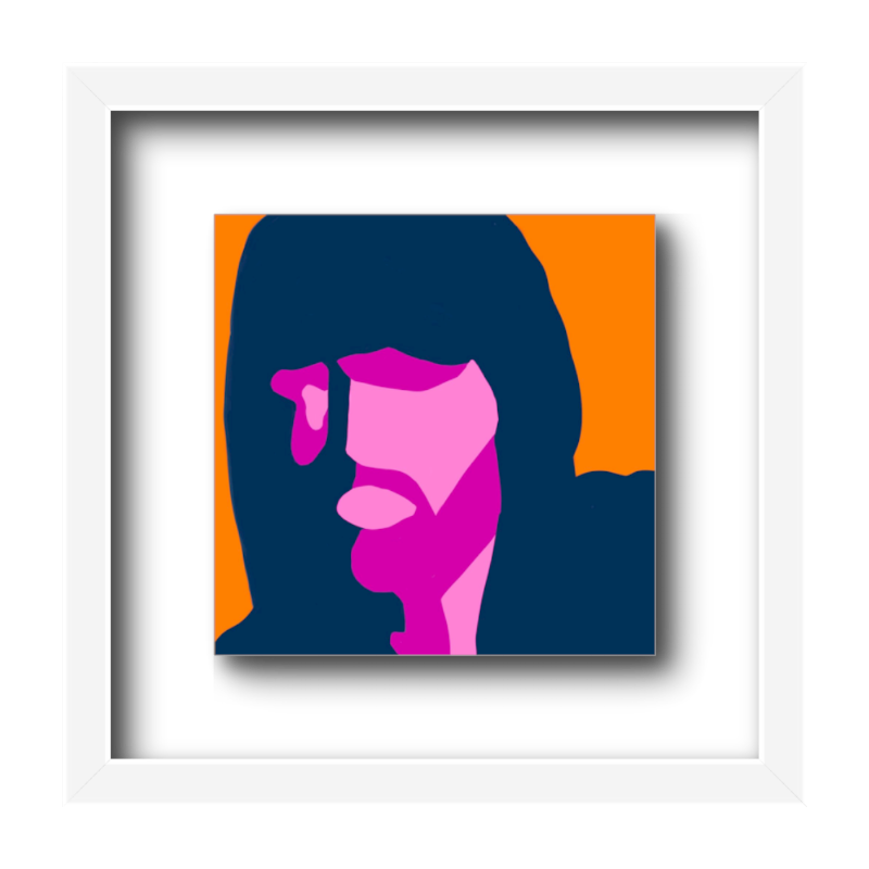 Hoodie In Navy On Orange