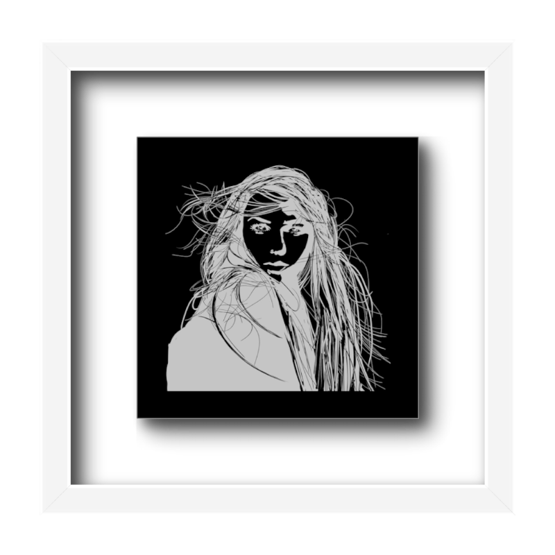 Wind In White On Black