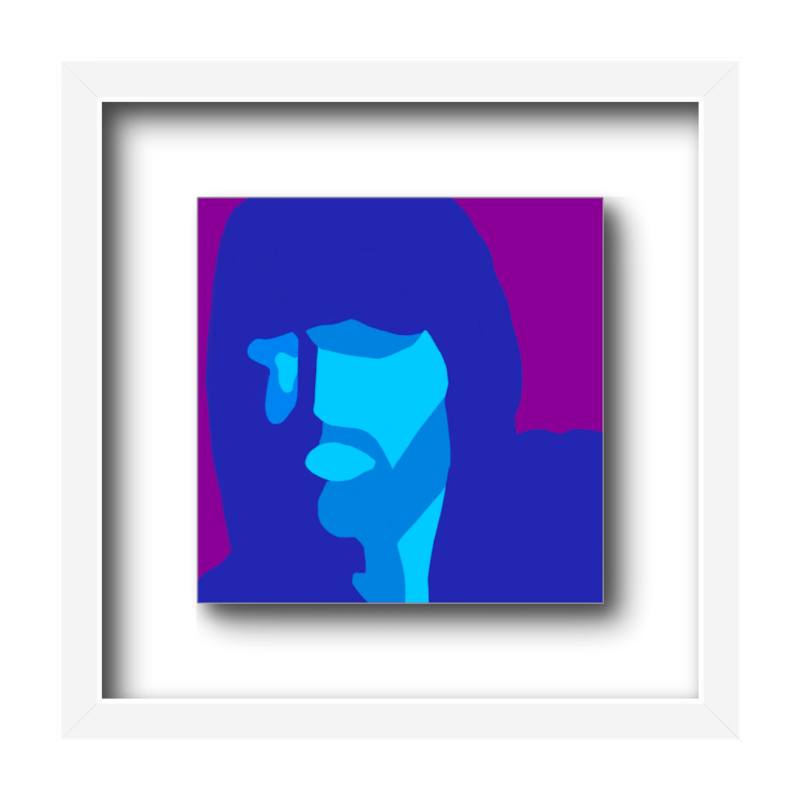 Hoodie in Blue on Purple