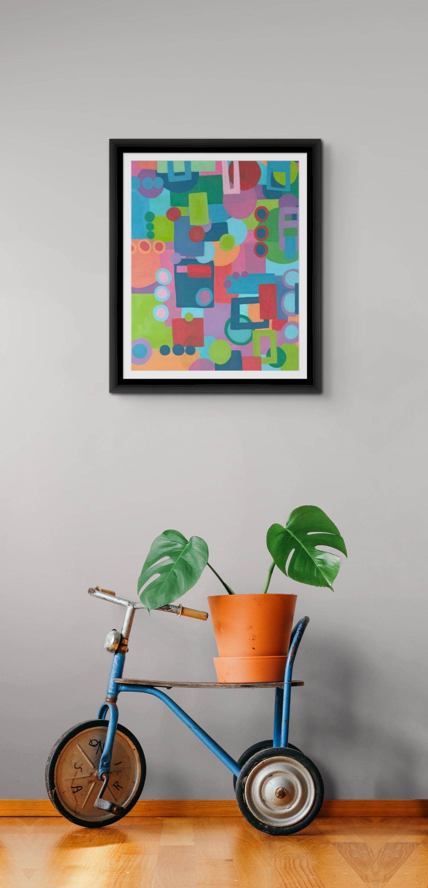 Rainbow In Modern Shapes