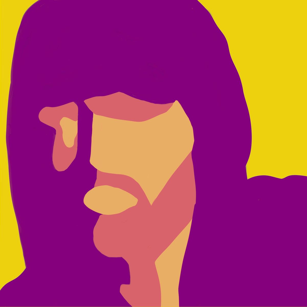 Hoodie In Magenta On Yellow