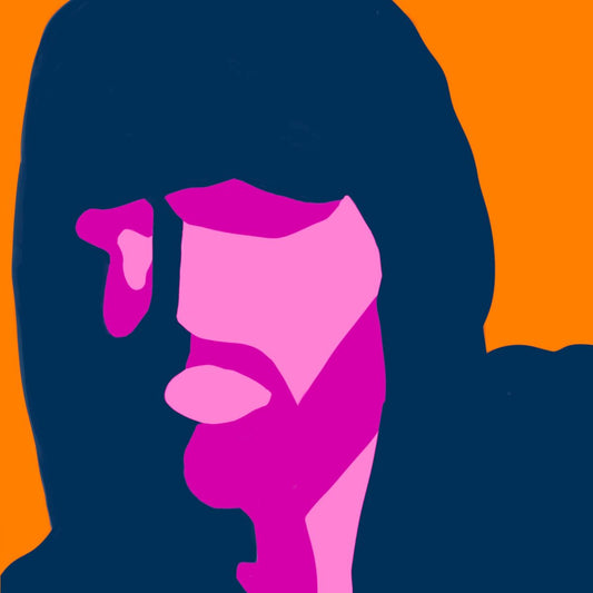 Hoodie In Navy On Orange