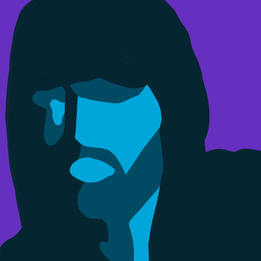 Hoodie In Navy On Purple