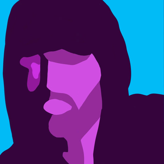 Hoodie In Purple On Blue