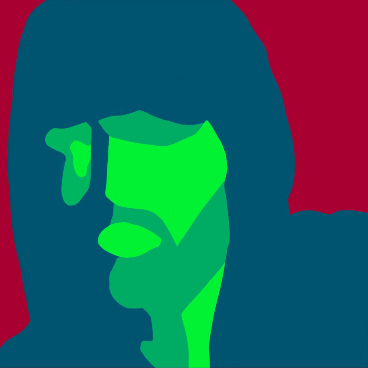 Hoodie In Turquoise On Red