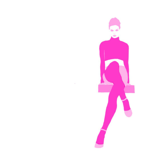 Legs In Hot Pink On White