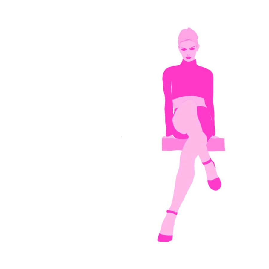 Legs In Pink On White