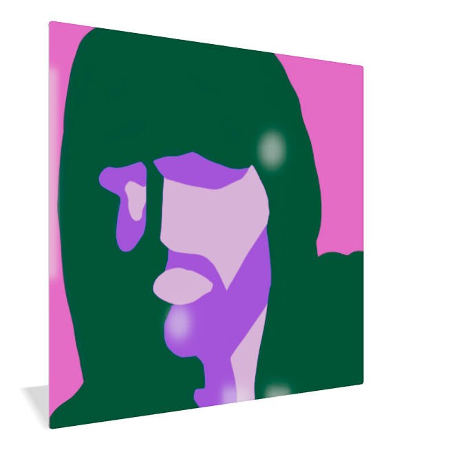 Hoodie In Green On Pink