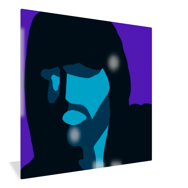 Hoodie In Navy On Purple