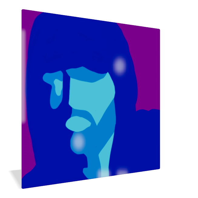 Hoodie in Blue on Purple