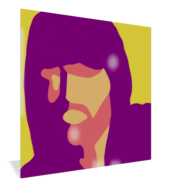 Hoodie In Magenta On Yellow