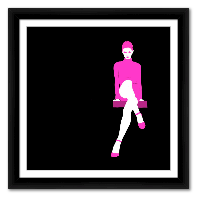 Legs In White On Black