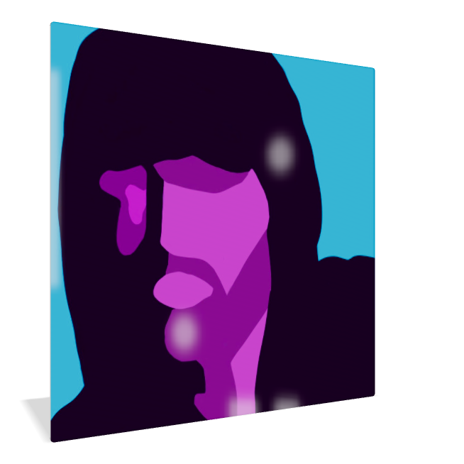Hoodie In Purple On Blue