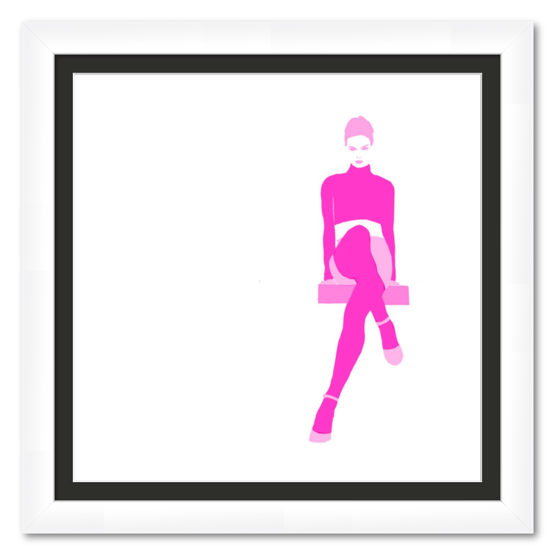 Legs In Hot Pink On White