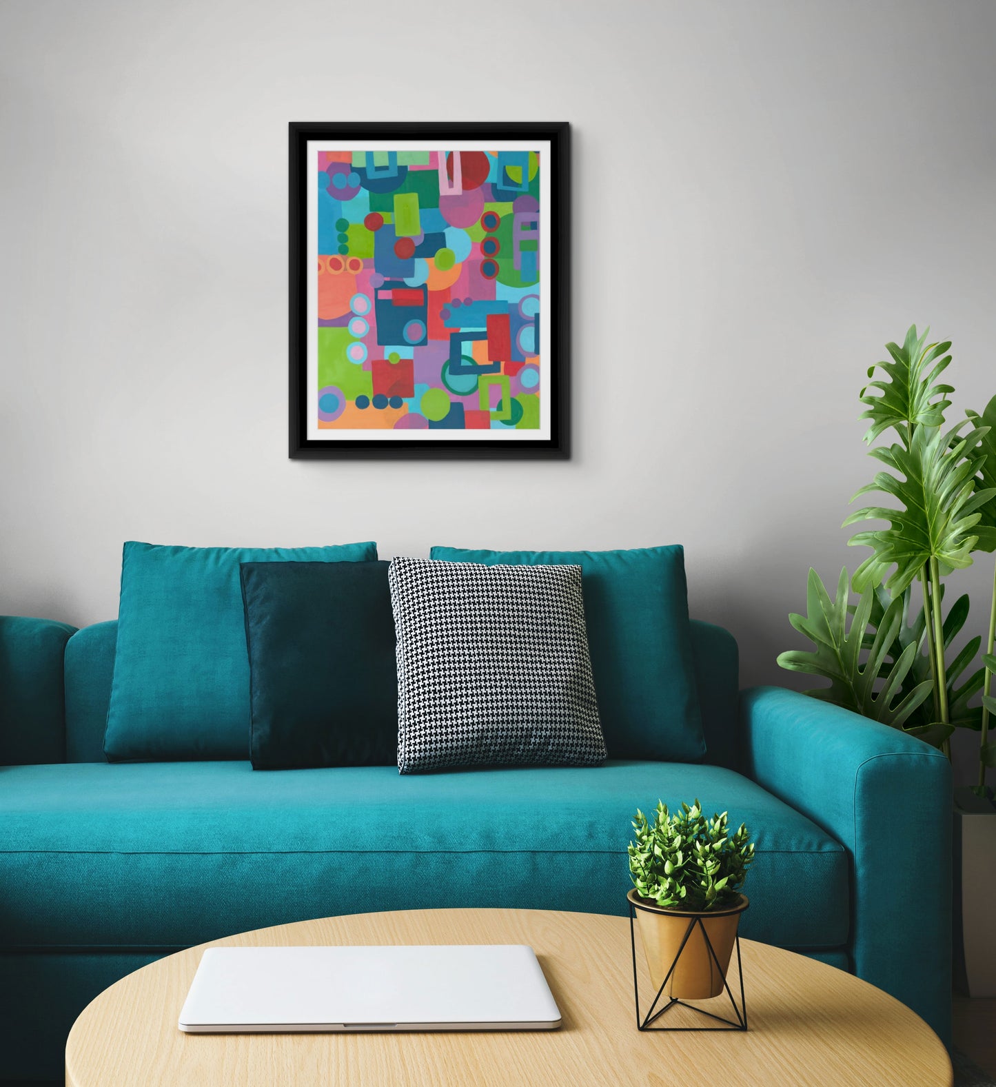Rainbow In Modern Shapes